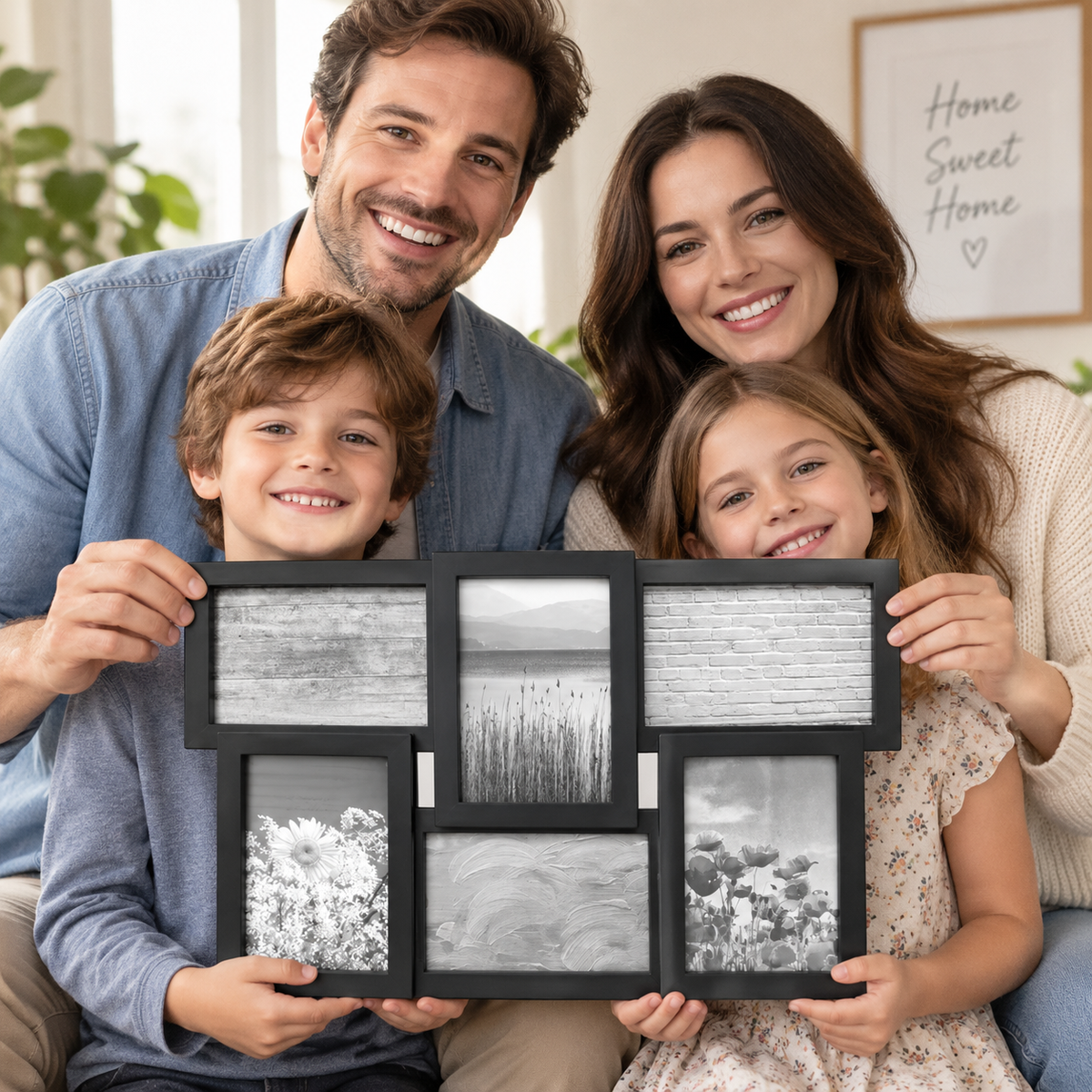 Black Gallery Wall Collage Frame – 6 Photos