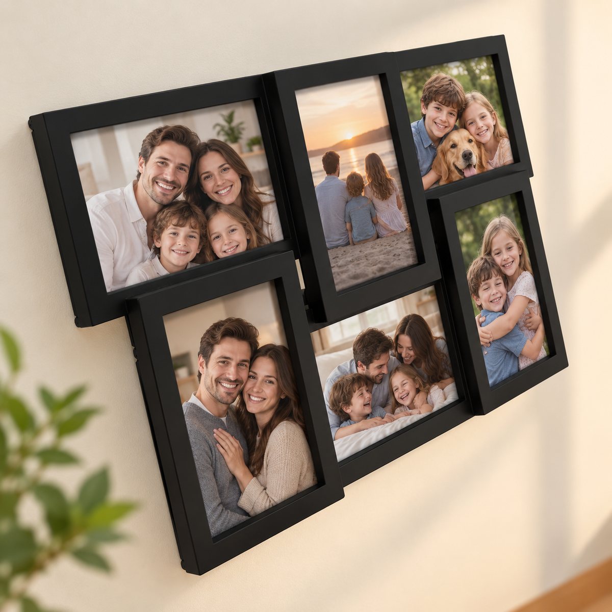 Black Gallery Wall Collage Frame – 6 Photos