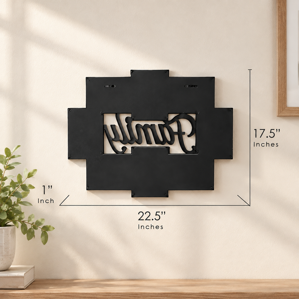 Family Decorative Wall Collage Frame – Black