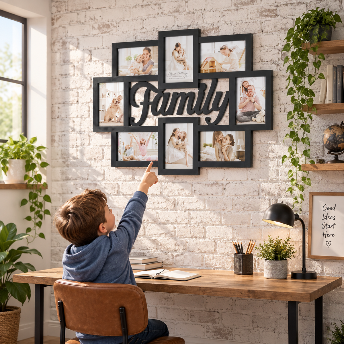 Family Decorative Wall Collage Frame – Black