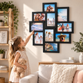 Classic Black Multi-Photo Wall Frame – 9 Photos