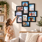 Classic Black Multi-Photo Wall Frame – 9 Photos