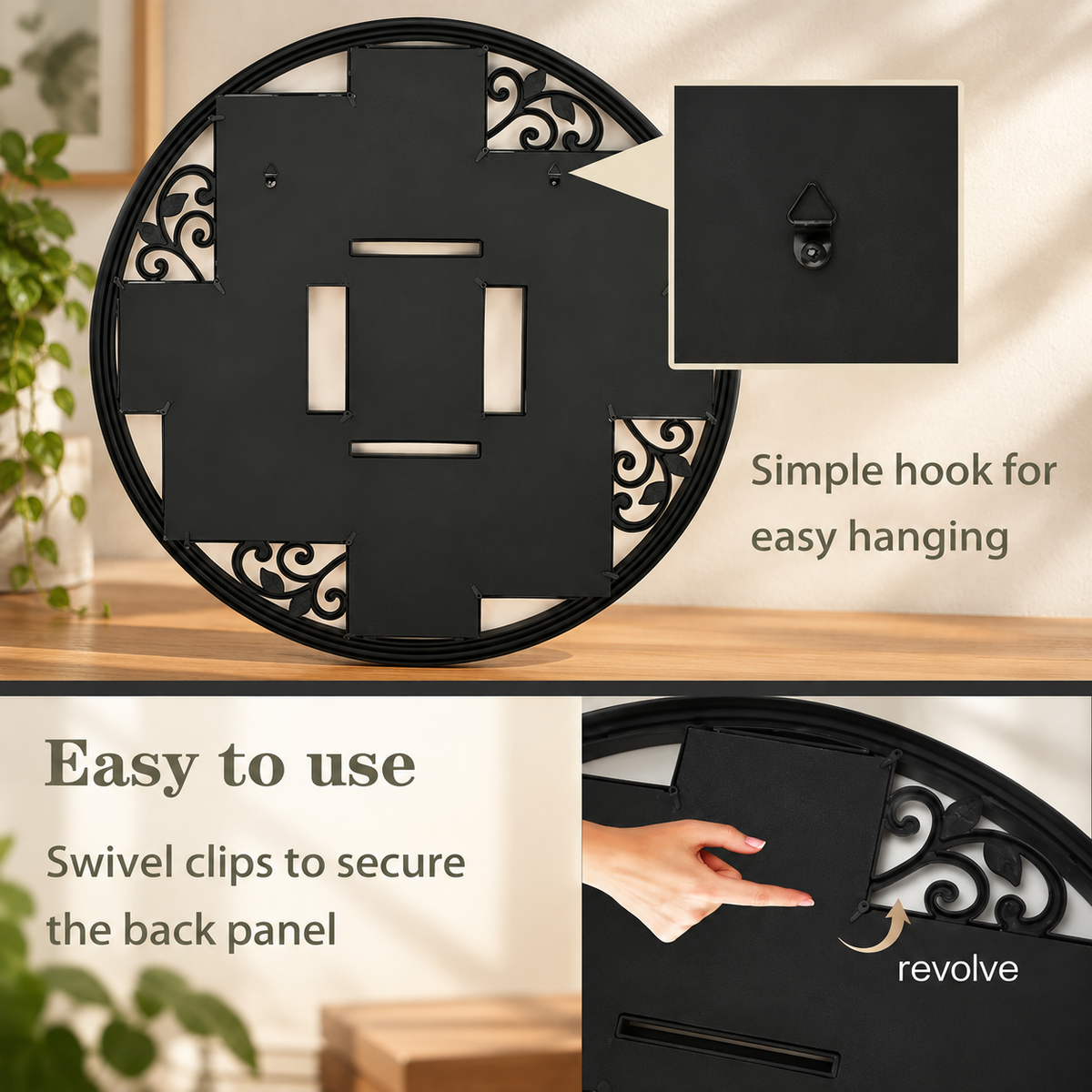 Modern Black Collage Wall Frame – 9 Photos
