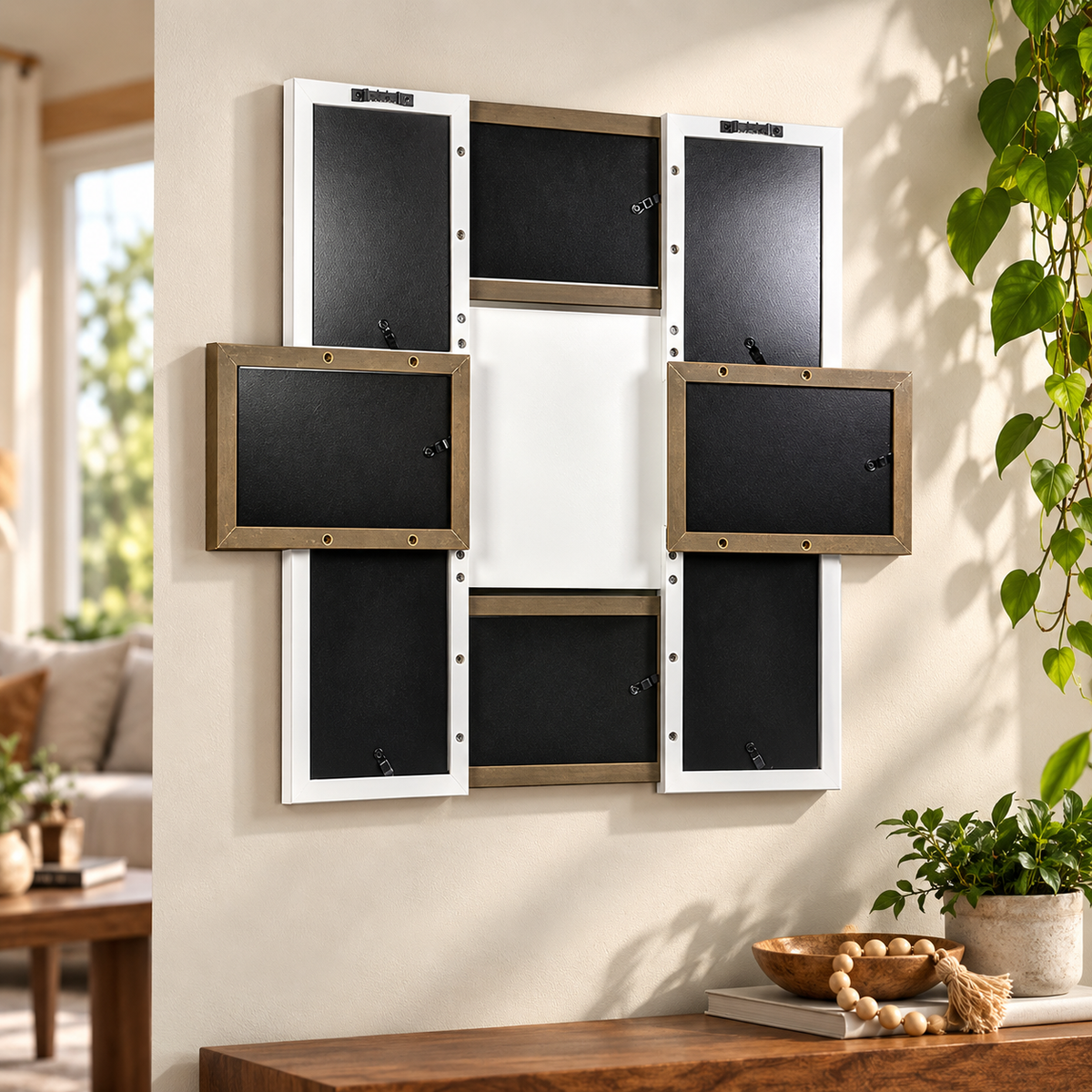 Rustic String Art Collage Frame – 8 Photos